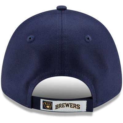 Shop New Era Navy Milwaukee Brewers Game The League 9forty Adjustable Hat