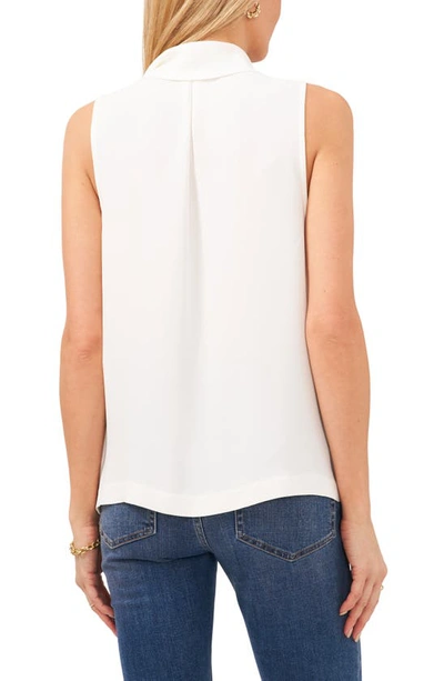 Shop Vince Camuto Cowl Neck Sleeveless Blouse In New Ivory