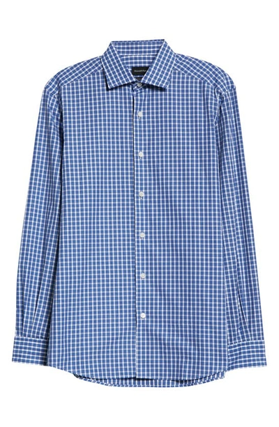 Zegna Centoquaranta Twill Button-up Shirt In Dk Blu Ck