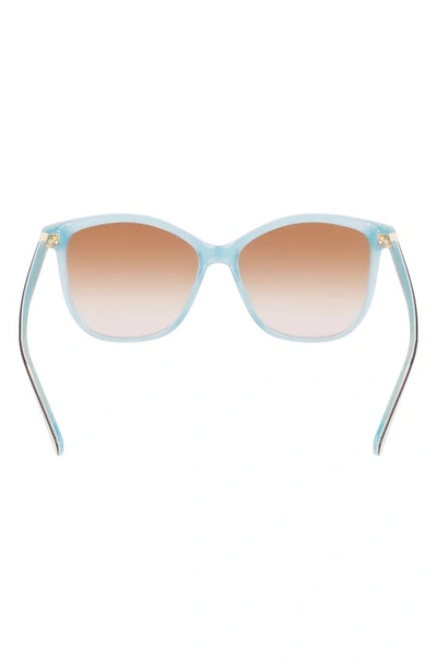 Shop Longchamp 57mm Le Pliage Tea Cup Sunglasses In Havana/ Azure