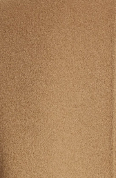 Frame Bell Double Face Wool & Cashmere Wrap Coat In Camel