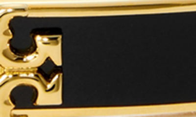 Shop Tory Burch Kira Enamel Hinge Bracelet In Tory Gold / Black