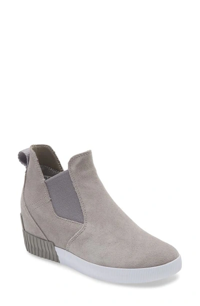 Shop Sorel Out N About Slip-on Wedge Shoe In Chrome Grey White