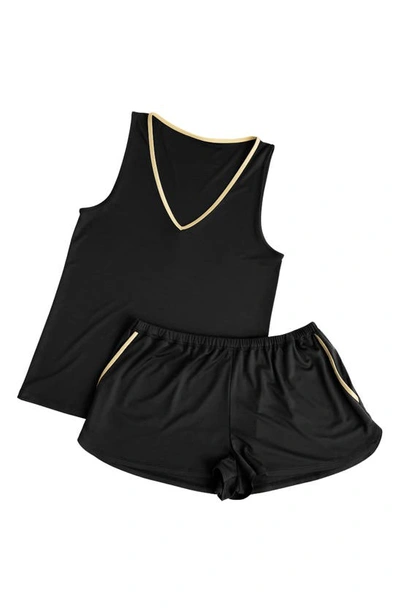 Shop Uwila Warrior Short Pajamas In Black/ Gold