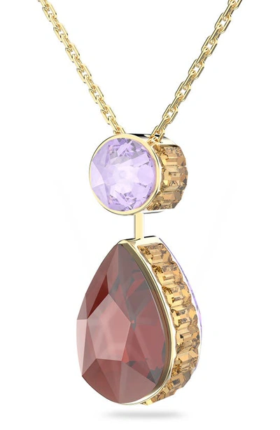 Shop Swarovski Orbita Pendant Necklace In Purple