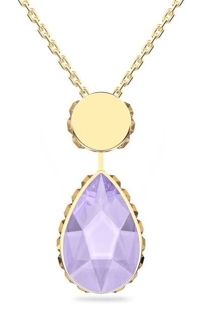Shop Swarovski Orbita Pendant Necklace In Purple