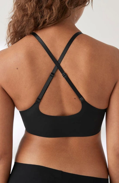 True & Co. True Body Lift Triangle Full Cup Adjustable Strap Bra In Black