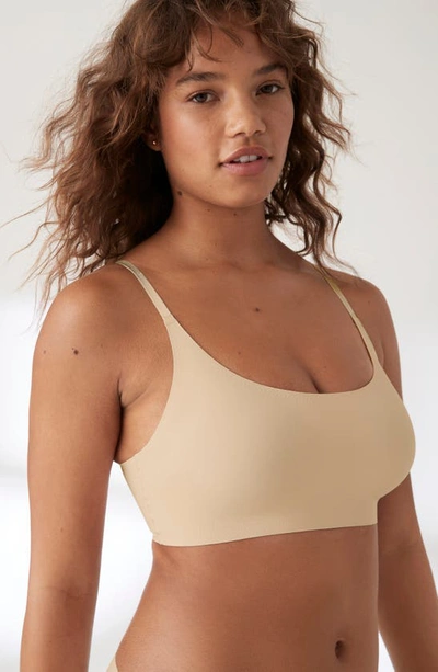 True & Co. True Body Boost Scoop Neck Bralette In Desert