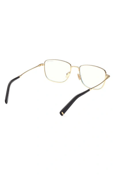 Shop Tom Ford 53mm Blue Light Optical Glasses In Black/ Gold