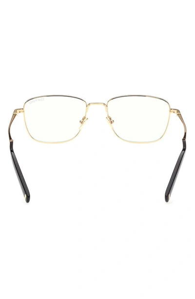 Shop Tom Ford 53mm Blue Light Optical Glasses In Black/ Gold