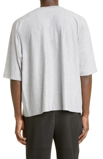 Shop Issey Miyake Release T-shirt In Gray