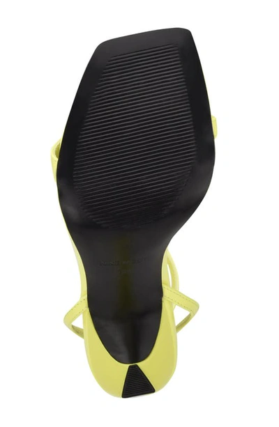 Shop Nine West Ankle Strap Sandal In Neon Yellow Patent