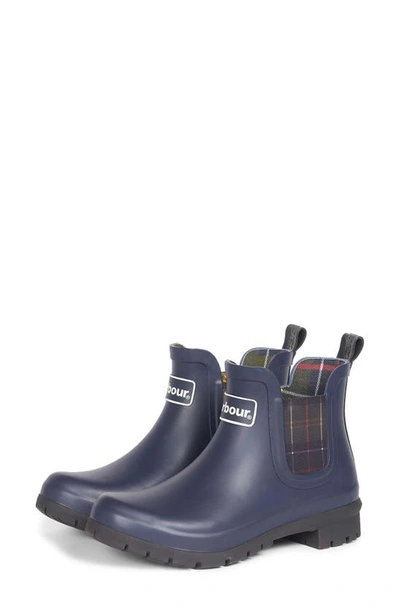 Shop Barbour Kingham Chelsea Rain Boot In Navy