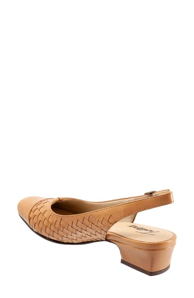 Trotters Women's Dea Woven Slingback Shoe Women's Shoes In Bone