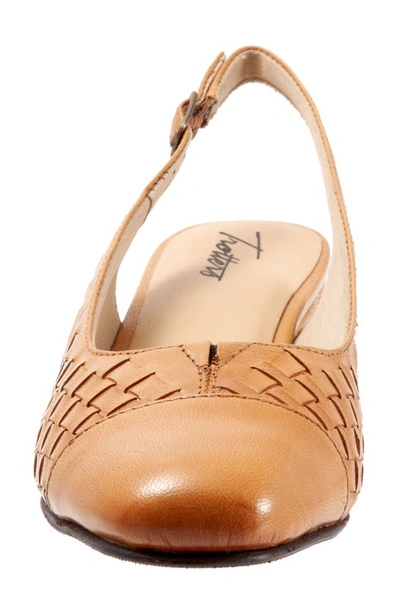 Trotters Women's Dea Woven Slingback Shoe Women's Shoes In Bone