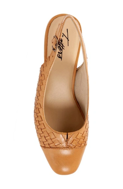 Shop Trotters Dea Woven Slingback Pump In Bone