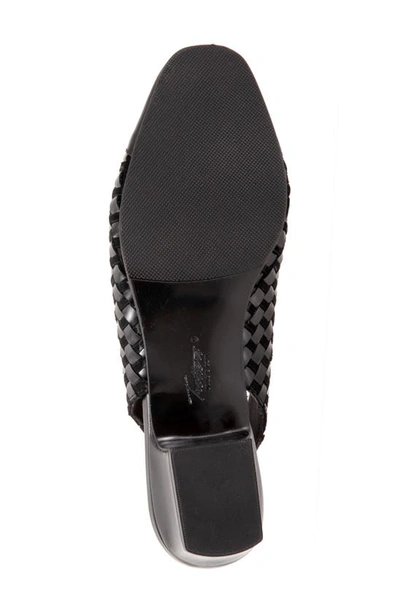Trotters Women's Dea Woven Slingback Shoe Women's Shoes In Black Suede Patent
