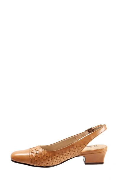 Trotters Women's Dea Woven Slingback Shoe Women's Shoes In Bone
