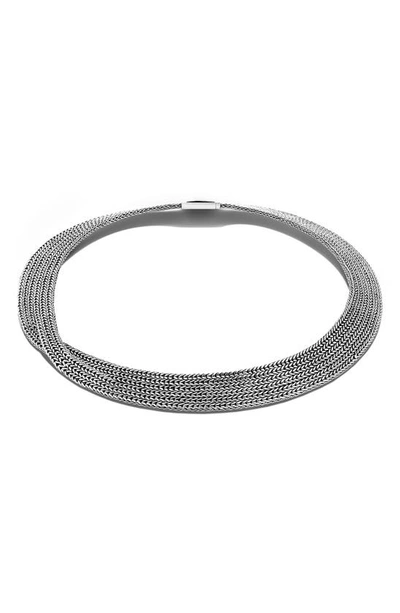 Shop John Hardy Classic Flat Rope Chain Necklace In Silver