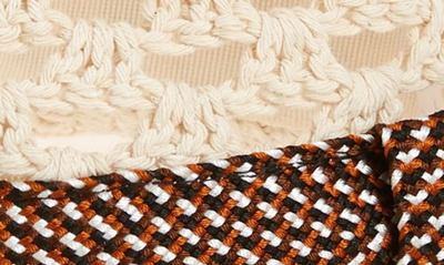 Shop Chloé Crochet Panama Hat In Desert Beige