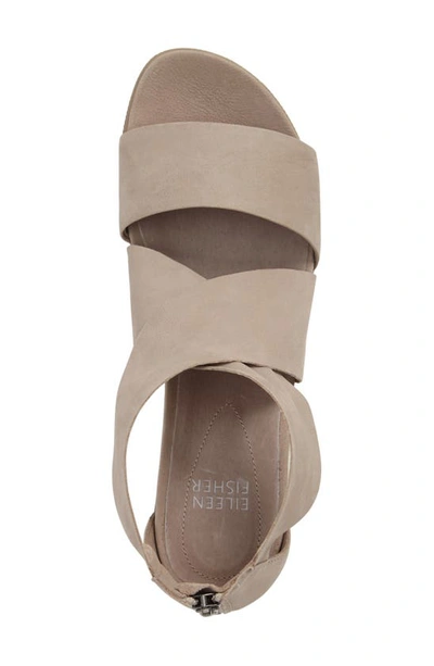 Shop Eileen Fisher Sport Platform Sandal In Barley Leather