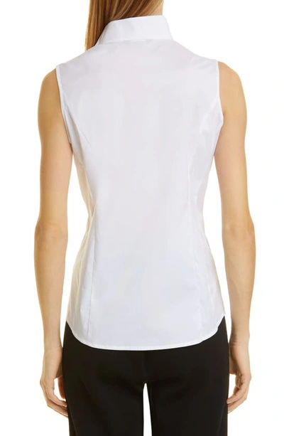 Shop Misook Sleeveless Stand Collar Blouse In White