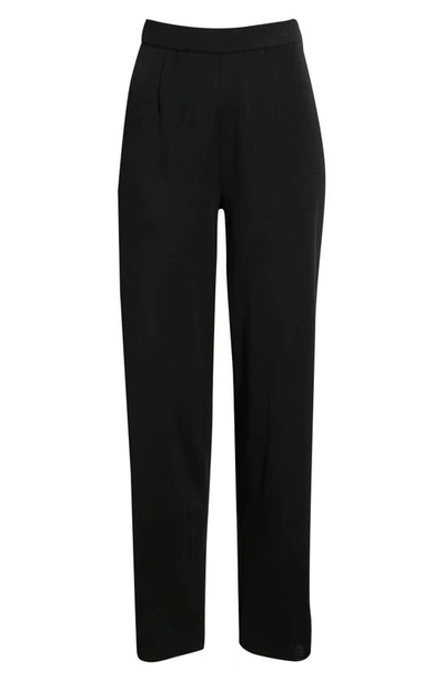 Shop Misook Straight Leg Knit Pants In Black