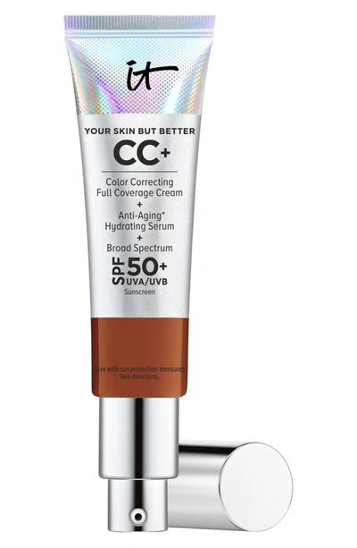 Shop It Cosmetics Cc+ Color Correcting Full Coverage Cream Spf 50+, 1.08 oz In Deep