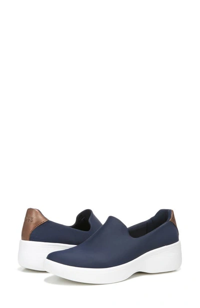 Shop Bzees Easy Going Slip-on Sneaker In Navy Fabric