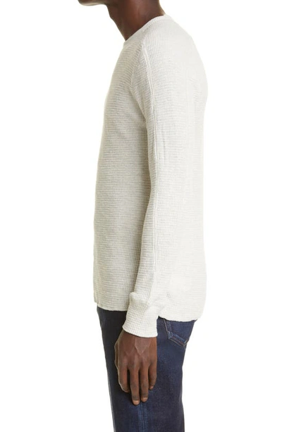 Shop Double Rl Thermal Long Sleeve T-shirt In Oatmeal Heather