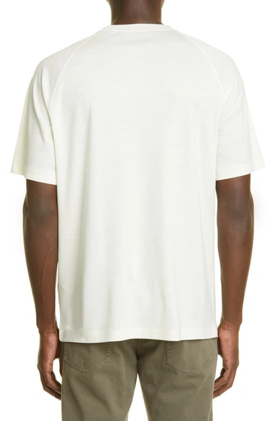 Zegna High Performance™ Merino Wool Short Sleeve T-shirt In Natural