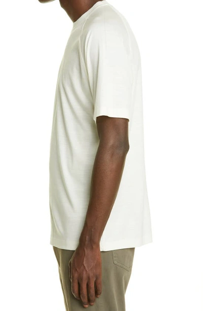 Zegna High Performance™ Merino Wool Short Sleeve T-shirt In Natural