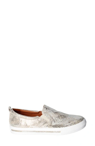 Shop L'amour Des Pieds Kamada Slip-on In Silver/ Gold
