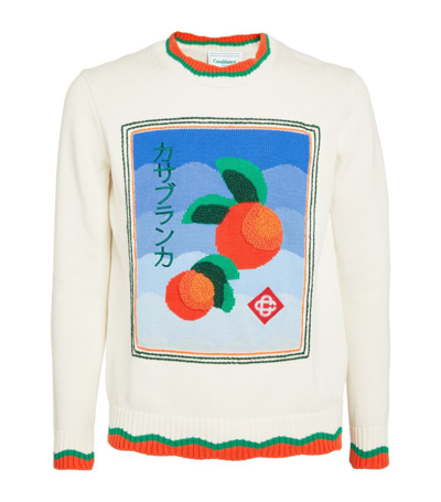 Shop Casablanca Knitted Oranges Sweater
