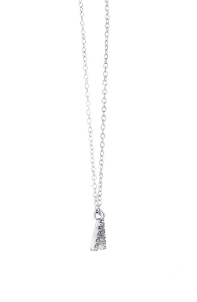 Shop Bony Levy Icon Diamond Initial Pendant Necklace In 18k White Gold - A