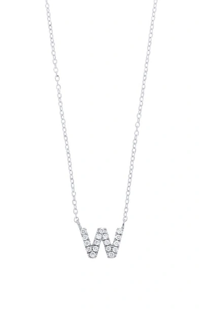 Shop Bony Levy Icon Diamond Initial Pendant Necklace In 18k White Gold - W