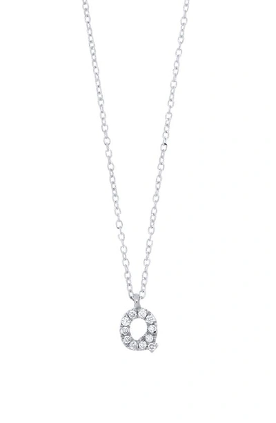 Shop Bony Levy Icon Diamond Initial Pendant Necklace In 18k White Gold - Q