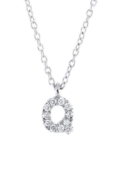 Bony Levy Icon Diamond Initial Pendant Necklace In 18k White Gold - Q