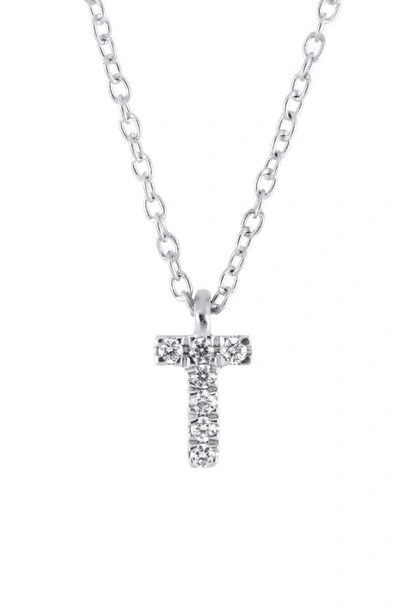Bony Levy Icon Diamond Initial Pendant Necklace In 18k White Gold - T
