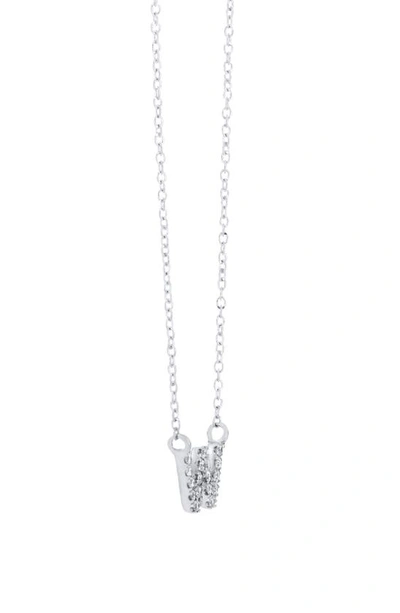 Shop Bony Levy Icon Diamond Initial Pendant Necklace In 18k White Gold - W