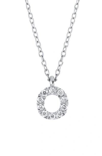 Bony Levy Icon Diamond Initial Pendant Necklace In 18k White Gold - O
