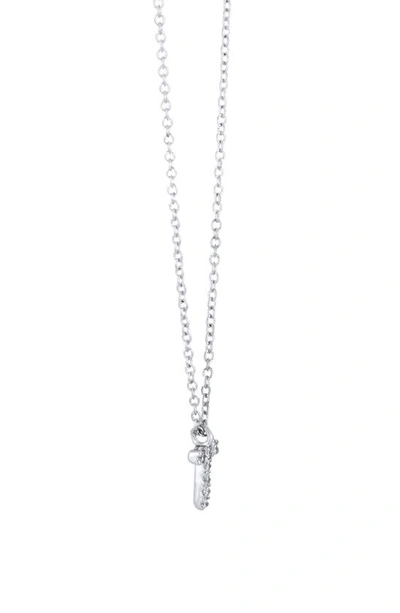 Shop Bony Levy Icon Diamond Initial Pendant Necklace In 18k White Gold - T