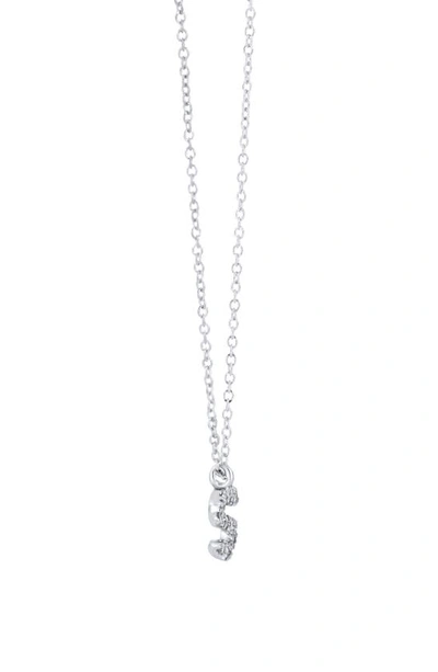 Bony Levy Icon Diamond Initial Pendant Necklace In 18k White Gold - S