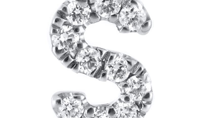 Bony Levy Icon Diamond Initial Pendant Necklace In 18k White Gold - S