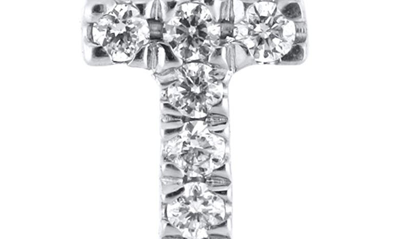 Bony Levy Icon Diamond Initial Pendant Necklace In 18k White Gold - T