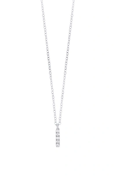 Shop Bony Levy Icon Diamond Initial Pendant Necklace In 18k White Gold - I