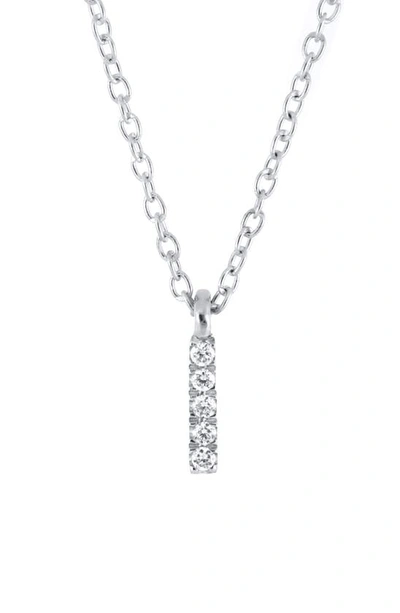 Shop Bony Levy Icon Diamond Initial Pendant Necklace In 18k White Gold - I