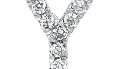 Shop Bony Levy Icon Diamond Initial Pendant Necklace In 18k White Gold - Y