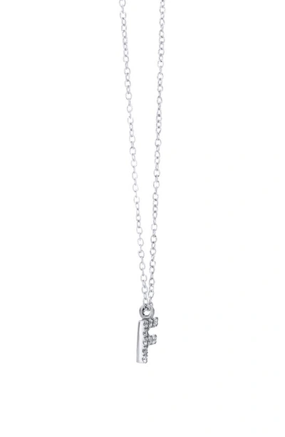 Shop Bony Levy Icon Diamond Initial Pendant Necklace In 18k White Gold - F