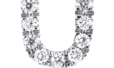 Bony Levy Icon Diamond Initial Pendant Necklace In 18k White Gold - U
